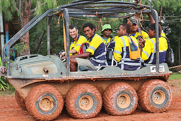 Fiji Geologist Contractor Argo 750 HDI 8x8 skid steer ATV’s
